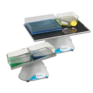 Labnet GyroTwister 3-D Shaker With 30 X 3 cm Non-Slip Platform And Dimpled Tube Mat, 120V